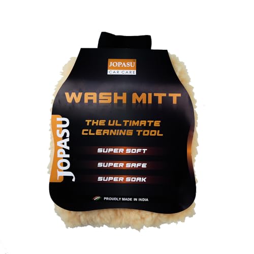 JOPASU Microfiber Wash Mitt for Car Cleaning – Ultra Soft, Scratch-Free, Super Absorbent, Lint-Free, Reusable Glove for Auto Detailing & Home Use - Image 2