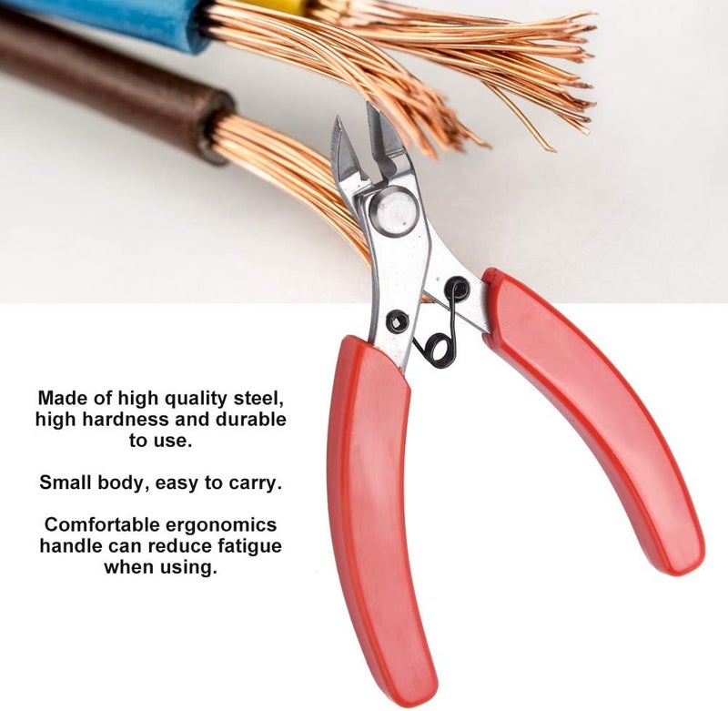 Flush Cutters, Wire Cutters Multifunctional Mini Steel Electronic Diagonal Pliers, Side Cutters for Electronics Cables Cutting Needs (S) - Image 4