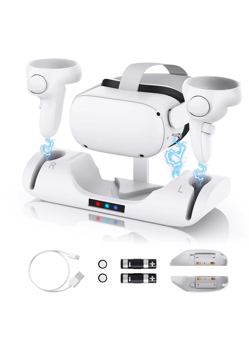 For Oculus Quest 2 USB dock stand, VR headset high-speed charging station with breathing light handle storage - Image 2