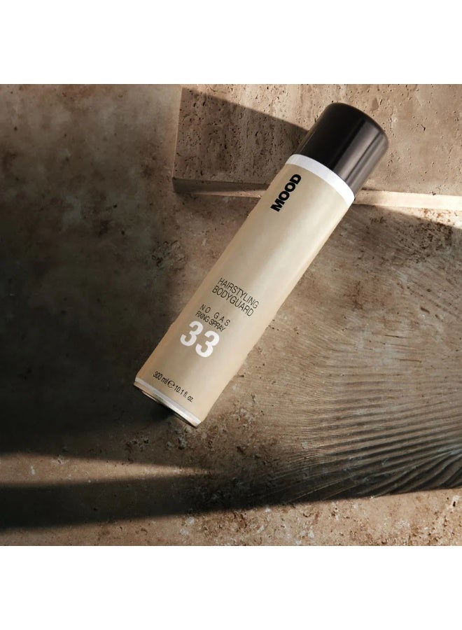 MOOD - FIXING SPRAY 33 - NO GAS 300ml - Eco-friendly no-gas spray hairspray with strong hold, perfect for every look and hair type for a soft, natural result. - Image 2