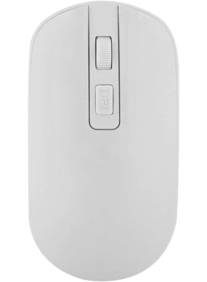 Ultra-Slim Wireless Keyboard and Mouse Combo – 2.4G, 108 Keys, Multi-Function Layout – for Laptop, PC & Smart TV – White - Image 2