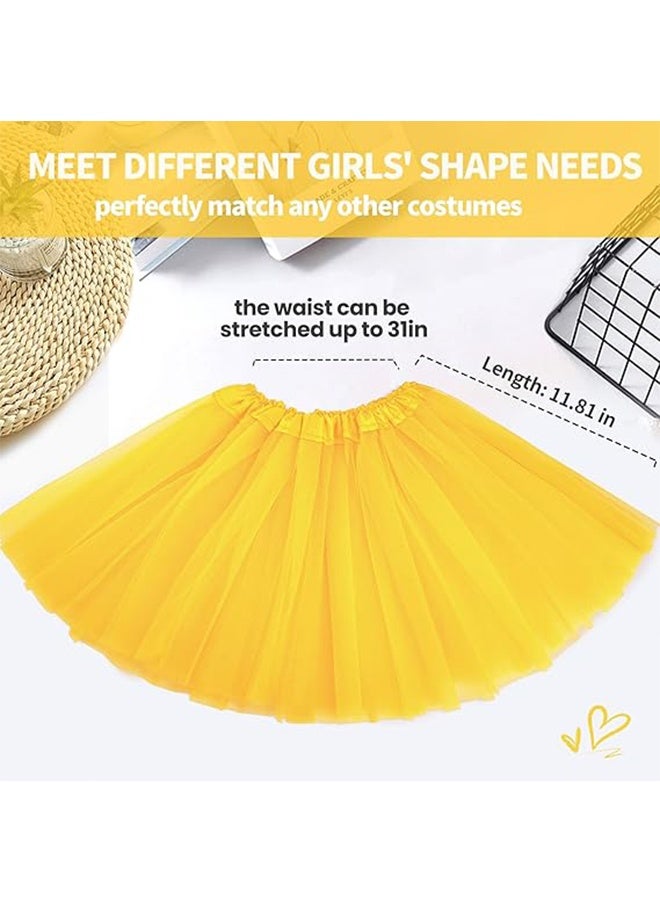 Ba Love Women's Tutu Skirt 50s Vintage Ballet Bubble Dance Skirts Tulle Tutu Skirt Costume for Cosplay Party Baby Kids Girls Women Princess Ballet Dance (Yellow) - Image 3