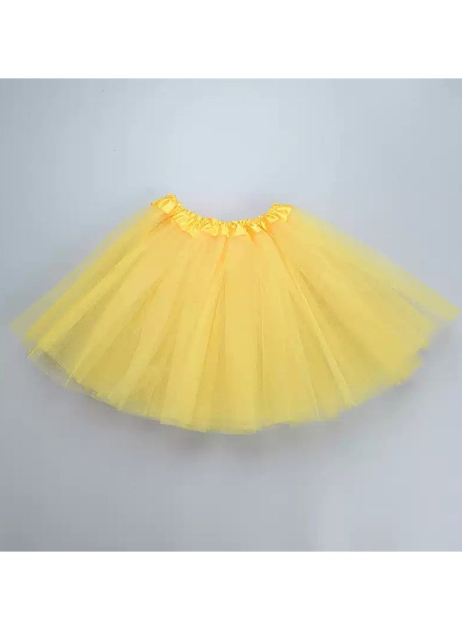 Ba Love Women's Tutu Skirt 50s Vintage Ballet Bubble Dance Skirts Tulle Tutu Skirt Costume for Cosplay Party Baby Kids Girls Women Princess Ballet Dance (Yellow) - Image 1