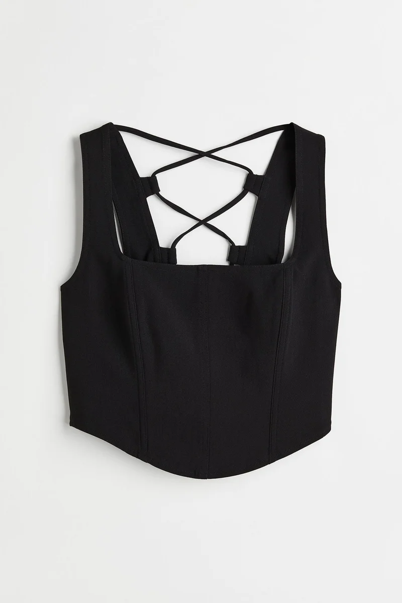 H&M Lacing-detail corset top