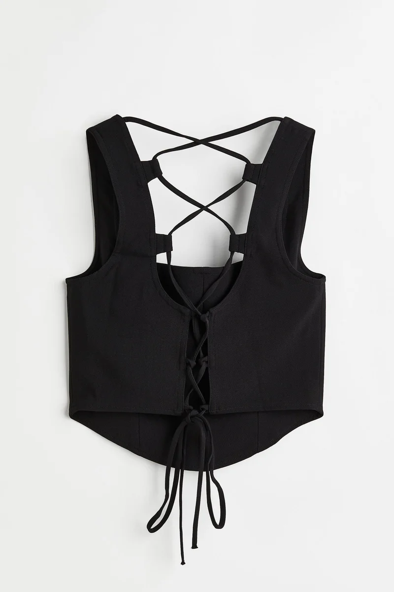 H&M Lacing-detail corset top
