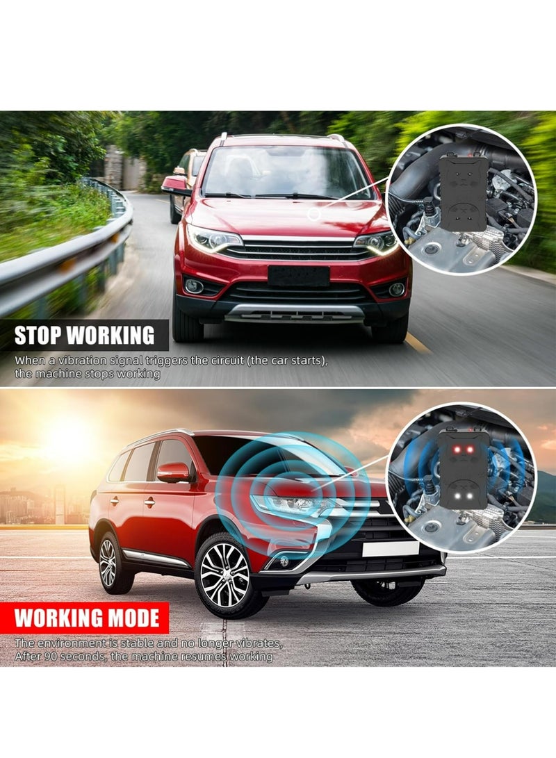 بولوز رذاذ صوتي لصد القوارض للسيارات، تحت غطاء المحرك مع أضواء LED متقطعة، يعمل بالكهرباء والبطارية، يبعد الفئران والجرذان والجرذان عن المركبات والشاحنات والمستودعات والأقبية. - Image 3
