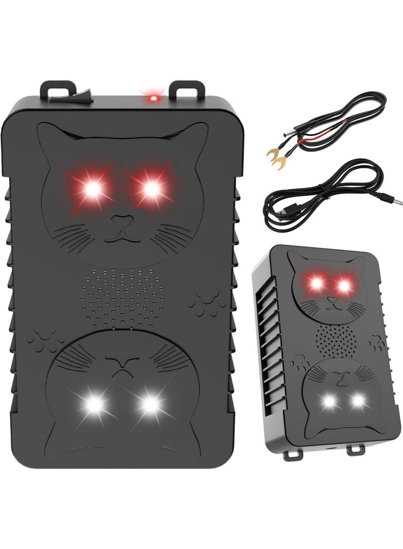 بولوز رذاذ صوتي لصد القوارض للسيارات، تحت غطاء المحرك مع أضواء LED متقطعة، يعمل بالكهرباء والبطارية، يبعد الفئران والجرذان والجرذان عن المركبات والشاحنات والمستودعات والأقبية. - Image 1