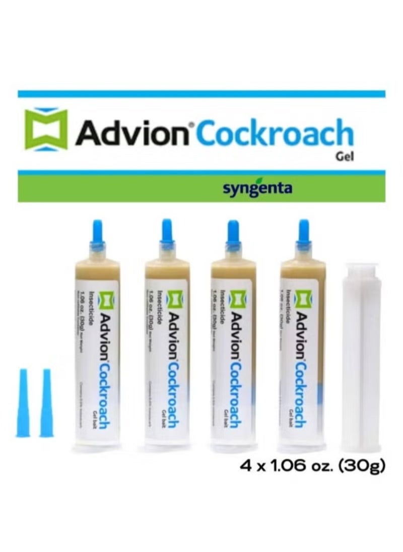 syngenta Advion Cockroach Gel Bait 30g Insect Killer Pest Control, Indoor and Outdoor Use, Roach Killer Gel  - Image 1