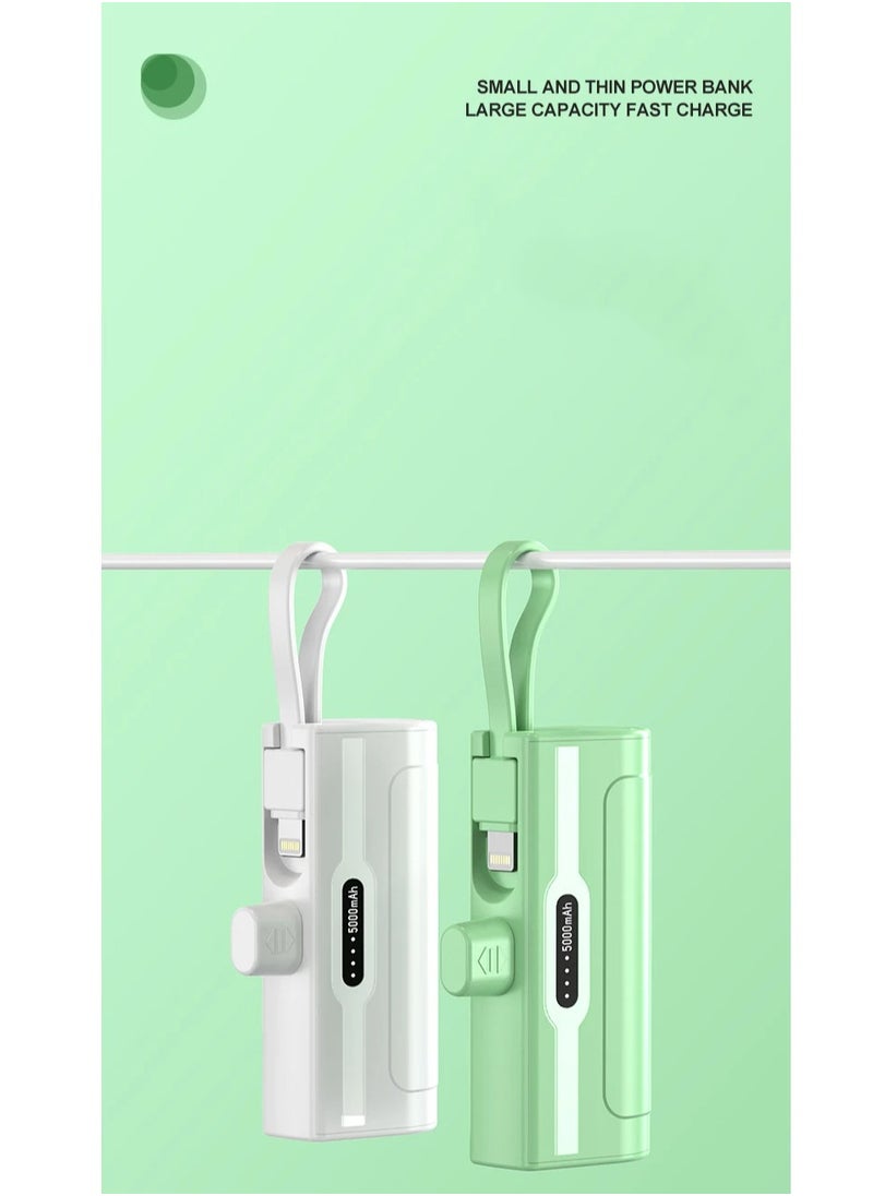 xinzhen - Fast Charging iPhone Power Bank 5000mAh Mini Battery Pack - Type-C Input, Lightning Output Pink - Image 1