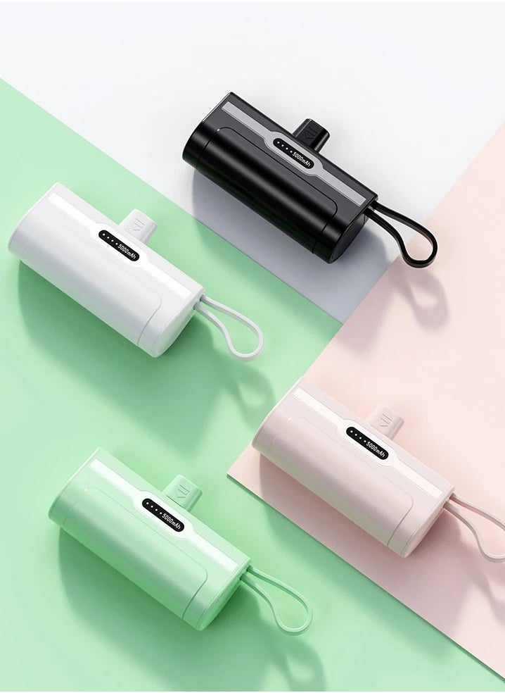 xinzhen - Fast Charging iPhone Power Bank 5000mAh Mini Battery Pack - Type-C Input, Lightning Output Pink - Image 1
