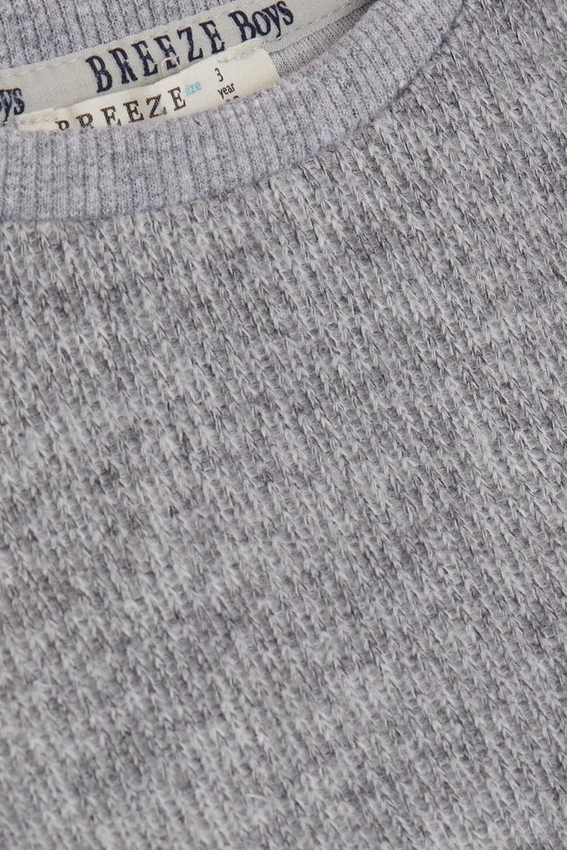 Breeze Girls & Boys Boy Sweatshirt Basic 2-5 Years, Gray Melange