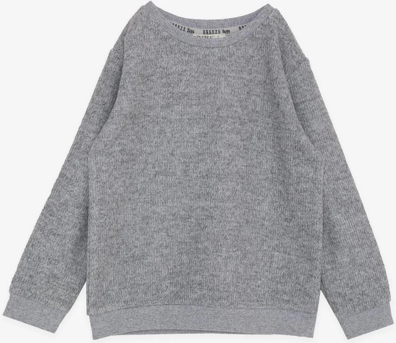 Breeze Girls & Boys Boy Sweatshirt Basic 2-5 Years, Gray Melange