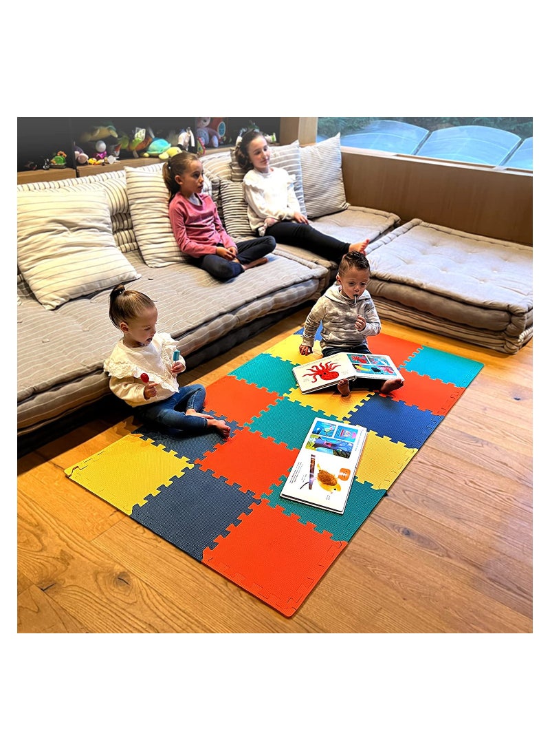 Cool Baby COOLBABY Soft Non-Toxic Baby Play Mat , Toddler Playmat , Colorful Jigsaw Puzzle PlayMat | (16PCS) - Image 2