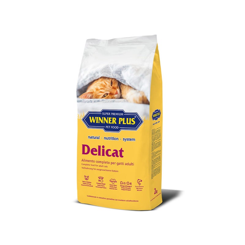 Winner Plus DeliCat Cat Food | Tasty Feed | Premium German Formula | Growth & Immunity Support | Adult Cats | 2 Kg - Image 1