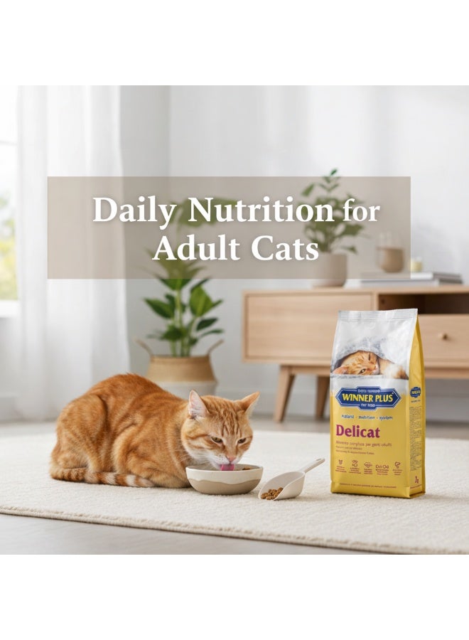 Winner Plus DeliCat Cat Food | Tasty Feed | Premium German Formula | Growth & Immunity Support | Adult Cats | 2 Kg - Image 2
