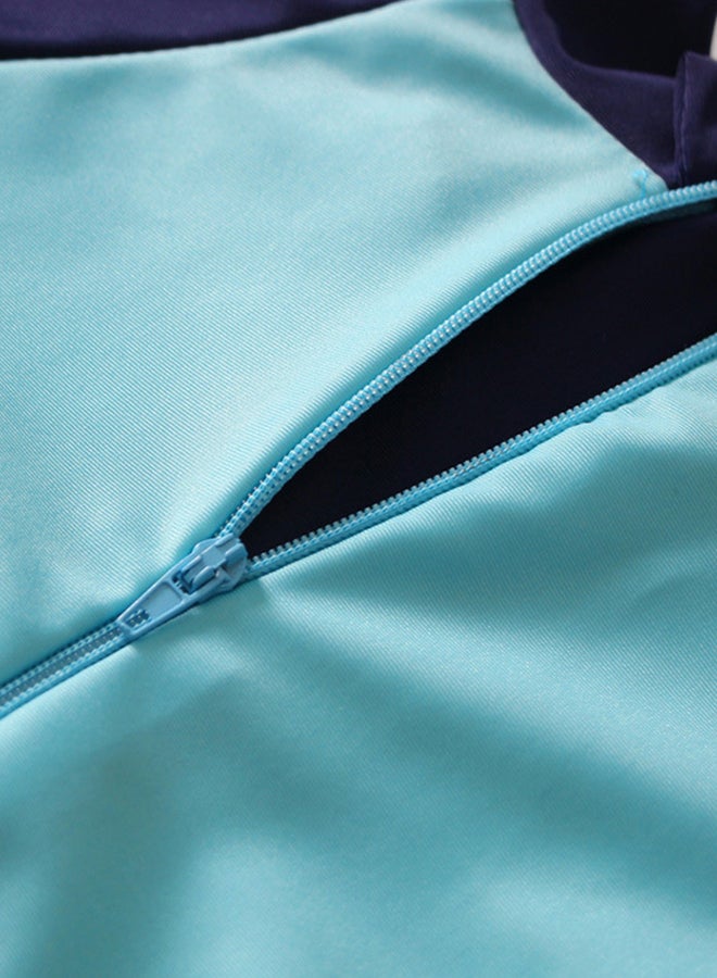 طقم لباس سباحة للأطفال من قطعتين بطبعة ديناصور أزرق / أخضر - Image 4