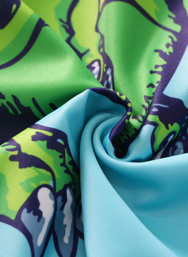 طقم لباس سباحة للأطفال من قطعتين بطبعة ديناصور أزرق / أخضر - Image 5