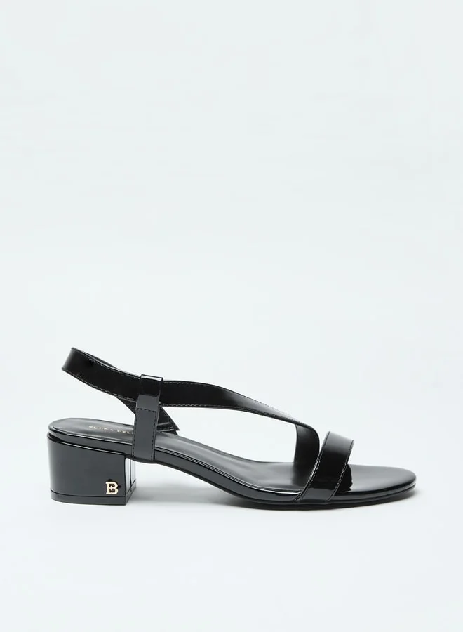 Flora Bella By Shoexpress Strappy Slip-On Sandals with Block Heels