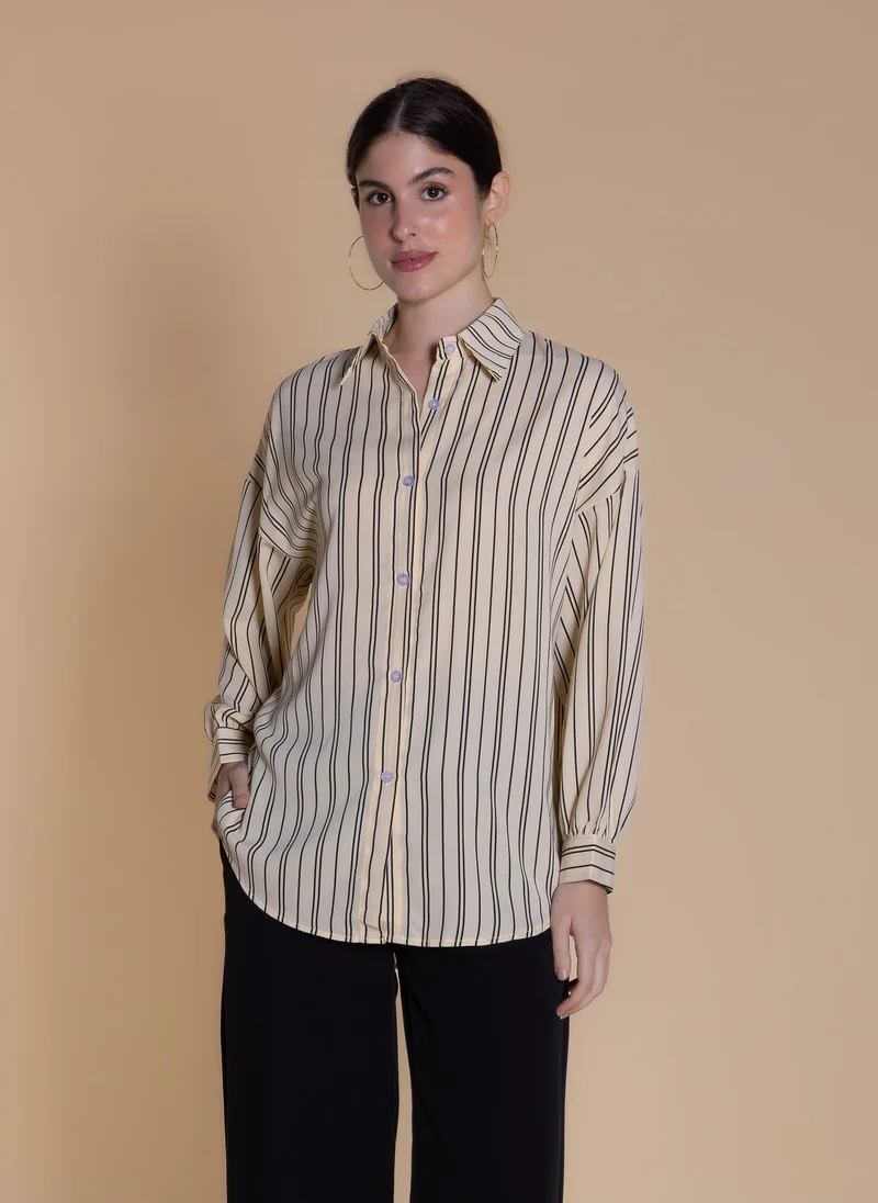 شايبس OVERSIZE STRIPED SHIRT