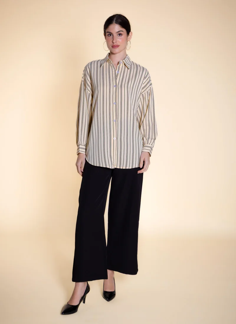 شايبس OVERSIZE STRIPED SHIRT