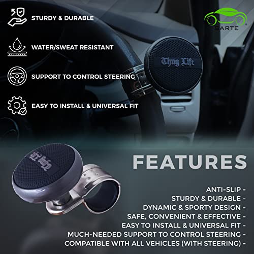 SARTE SA32K32 Car Steering Knob | Steering Wheel Knob | Steering Spinner Knob | Power Steering Knob For Al Cars (1 Pcs | RANDOM DESIGN) - Image 2
