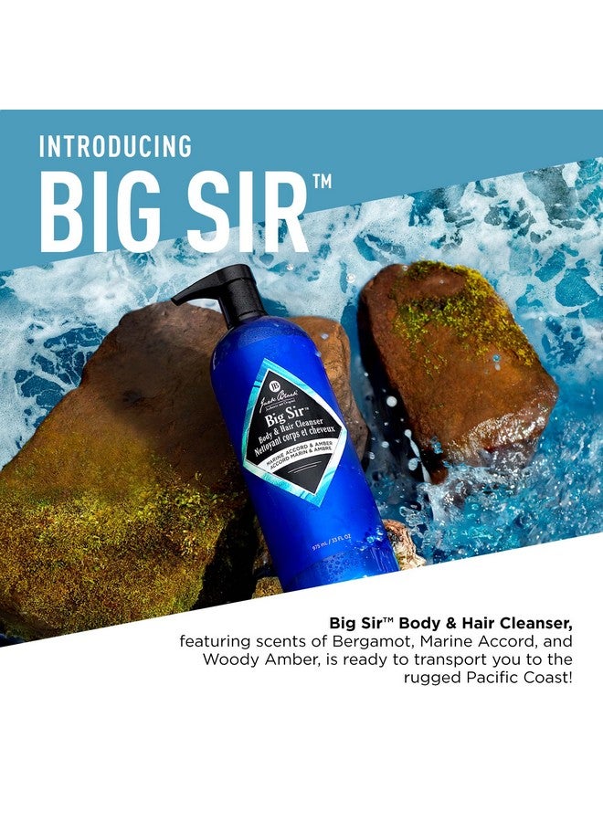 Jack Black Jack Black Big Sir Hair & Body Cleanser, 33 Fl Oz - Marine Accord & Amber - Men’s Body Wash, Shampoo Wash, Dual-Purpose Men’s Cleanser, Wash Away Dirt & Sweat - Image 3