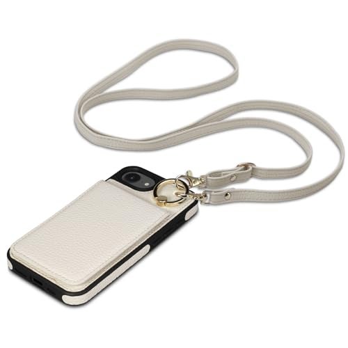 Keallce Case for iPhone 17e 2026 61 Detachable Crossbody Case Wallet with RFID Blocking Card Holder 360Ring Stand Folio Leather Phone Cover Shoulder Lanyard Strap Lady for iPhone 16e White - Image 1