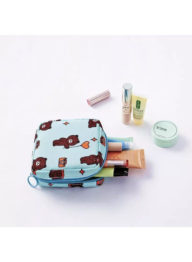 شنطة تخزين المناديل الصحية، وحامل المناديل، شنطة صحية بسوستة، شنطة فوط صحية محمولة للنساء والبنات والسيدات - Image 3