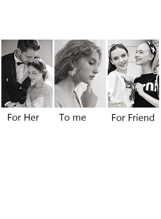 DUNISO 2Piece Necklace and Earrings Set Full Diamond Necklace Crystal Earrings Wedding Bridal Bridesmaid Costume Jewelry Set for Women and Girls Dress Accessories - Image 4