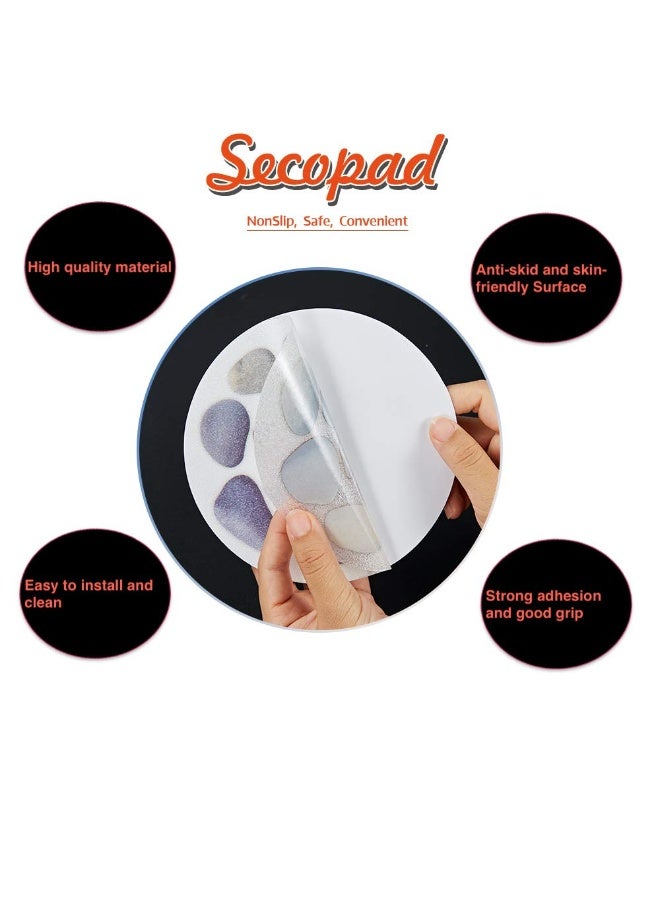 Secopad Non Slip Bathtub Stickers, 10 PCS Large Cobblestone Adhesive Anti Slip Decal Treads for Shower and Bath Tub with Premium Scraper - Image 2