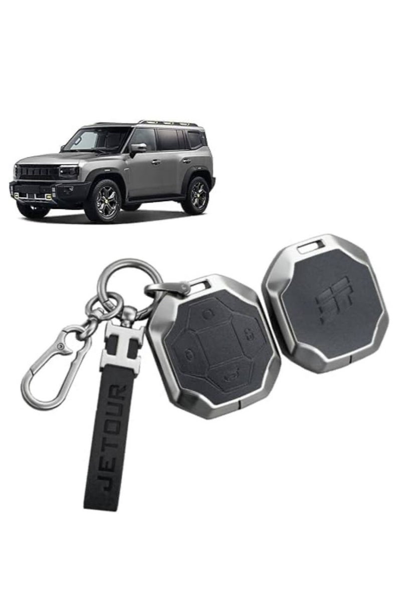 Generic Jetour Traveler T2 Metal Key Cover, Alloy, SUV, Keyshell003, Black - Image 1