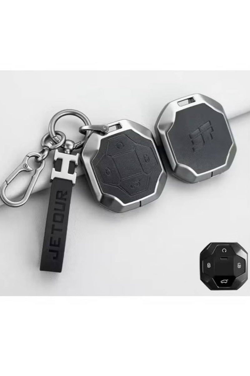 Generic Jetour Traveler T2 Metal Key Cover, Alloy, SUV, Keyshell003, Black - Image 2