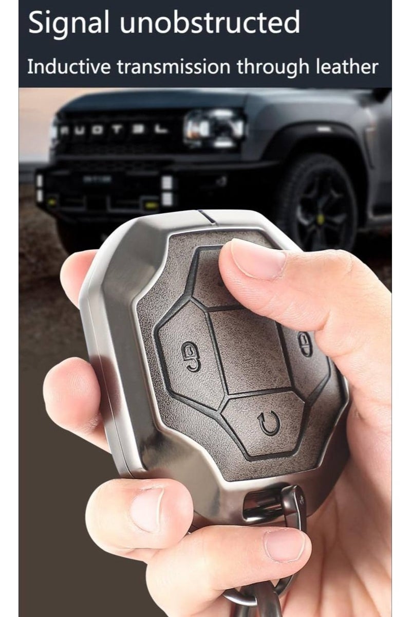 Generic Jetour Traveler T2 Metal Key Cover, Alloy, SUV, Keyshell003, Black - Image 3