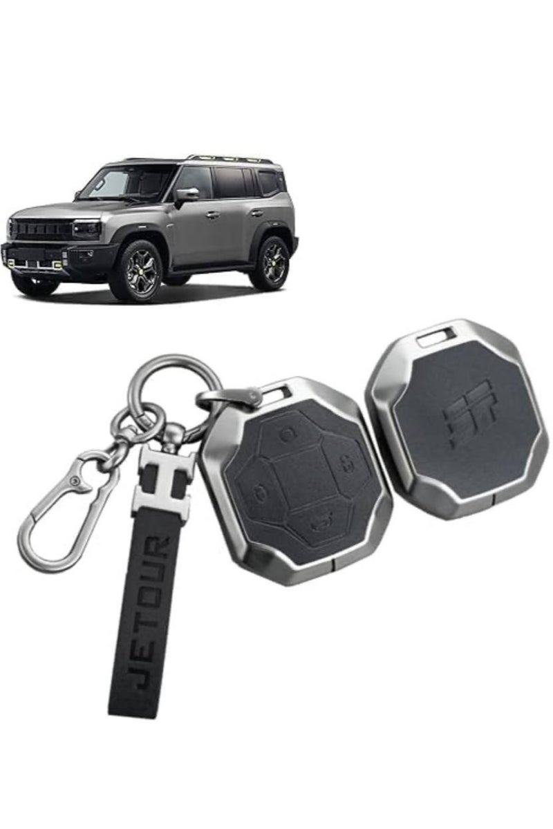 Generic Jetour Traveler T2 Metal Key Cover, Alloy, SUV, Keyshell003, Black - Image 5