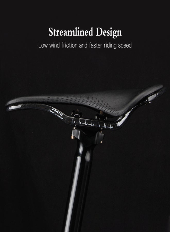 GUB Bike Seat Lightweight Carbon Fiber Bicycle Saddle Cushion with Micro Leather Cover for Road Bike and Mountain Bike - Image 3