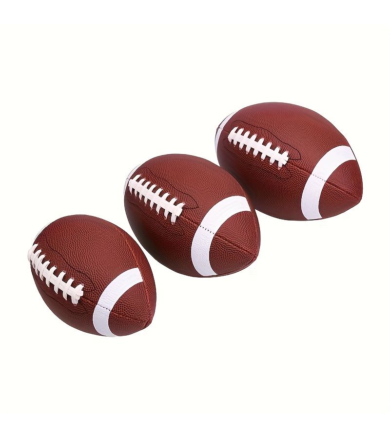 1pc Machine Stitched Non Slip Wear Resistant Brown Rugby Training Ball Number 6 - Image 1