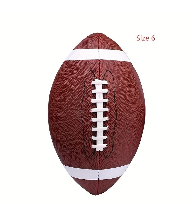 1pc Machine Stitched Non Slip Wear Resistant Brown Rugby Training Ball Number 6 - Image 3