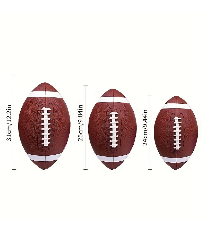 1pc Machine Stitched Non Slip Wear Resistant Brown Rugby Training Ball Number 6 - Image 5