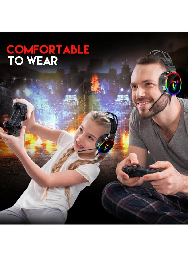 ار جي بي سماعة رأس ميكروفون مضيئة للألعاب G607 RGB - Image 4