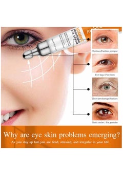 JoyPretty Vitamin C Brightening Eye Serum Lighten Anti Aging Eye Serum Reduces Wrinkles Fine Lines & Dark Circles Brightening Serum For Women 20ml  - Image 3