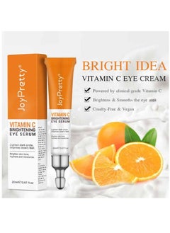 JoyPretty Vitamin C Brightening Eye Serum Lighten Anti Aging Eye Serum Reduces Wrinkles Fine Lines & Dark Circles Brightening Serum For Women 20ml  - Image 2