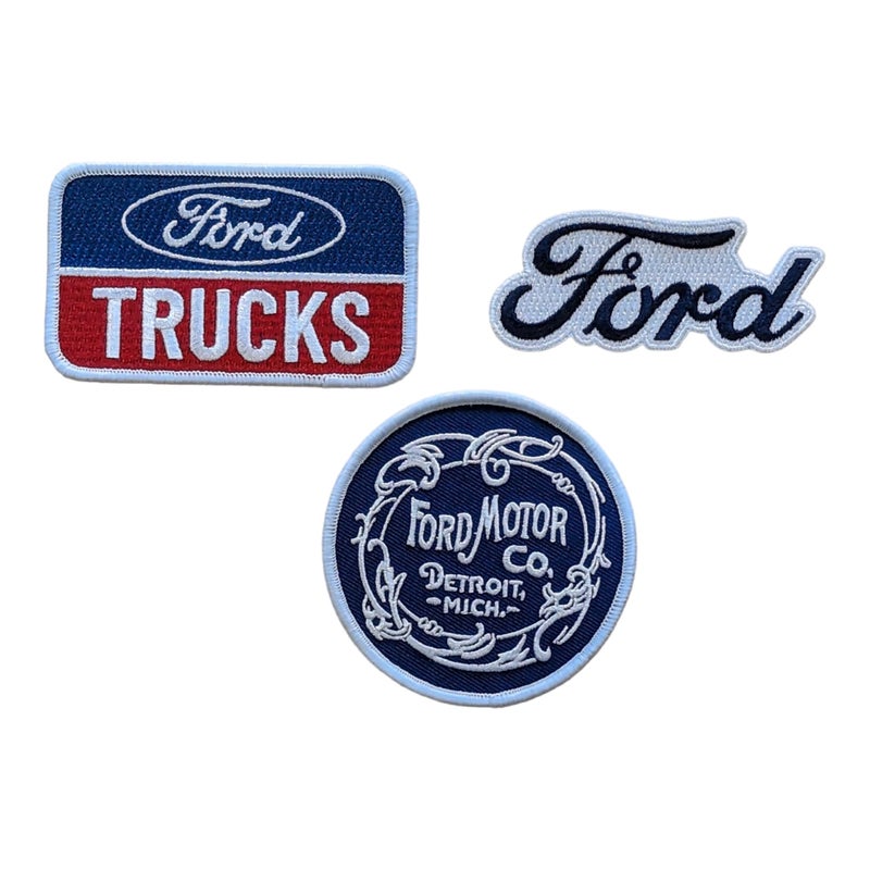 Detroit Shirt Company Ford Patch Logo 3Pack for Clothes Dress Hat Jeans DIY Accessories 