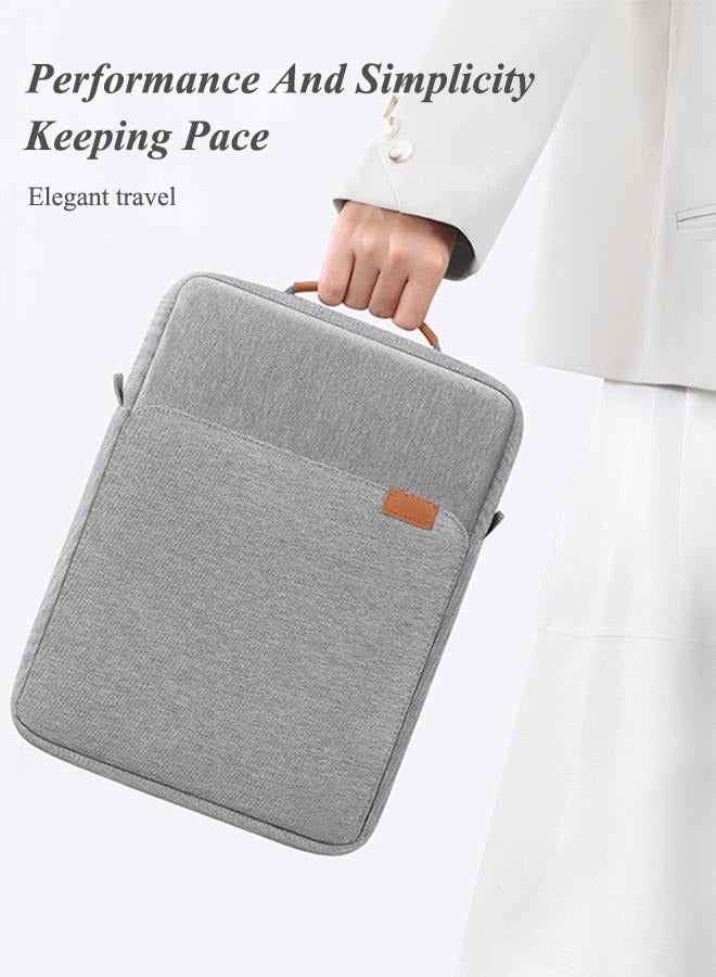 Bubm Ultra-Thin 11 Inch Tablet Messenger Bag - Lightweight Scratch-Resistant Ipad Case Wear-Resistant Thin Portable Single Shoulder Messenger Bag (With Shoulder Strap) Tablet Bag Gray - Image 2
