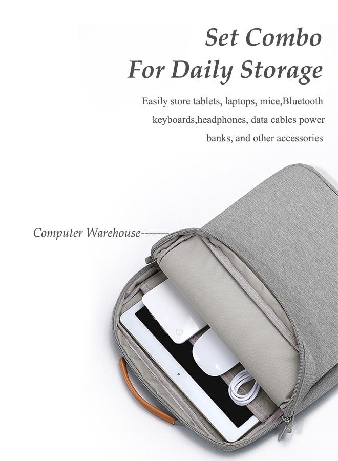 Bubm Ultra-Thin 11 Inch Tablet Messenger Bag - Lightweight Scratch-Resistant Ipad Case Wear-Resistant Thin Portable Single Shoulder Messenger Bag (With Shoulder Strap) Tablet Bag Gray - Image 4