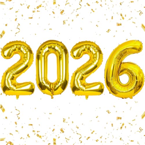 Yixiang 40 Inch Gold Foil Number Balloons for New Year Eve Festival Party Supplies Graduation Decorations - Image 1