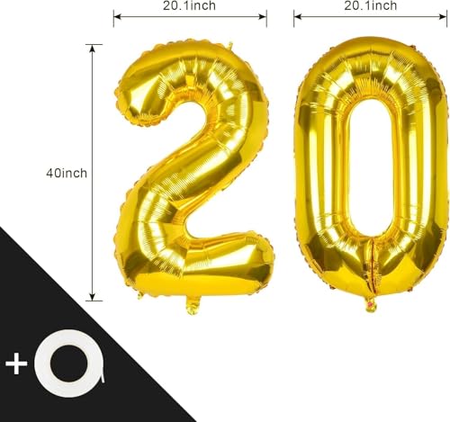 Yixiang 40 Inch Gold Foil Number Balloons for New Year Eve Festival Party Supplies Graduation Decorations - Image 5