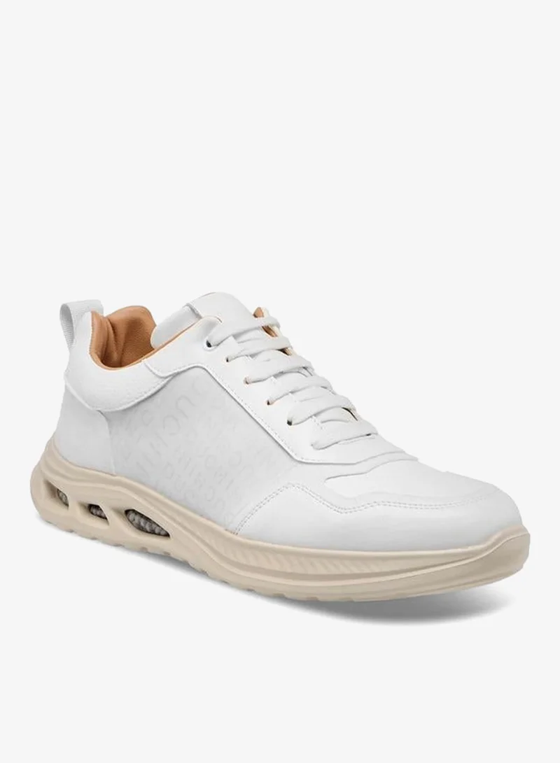 دوتشيني Men Monogram Print Lace-Up Sneakers