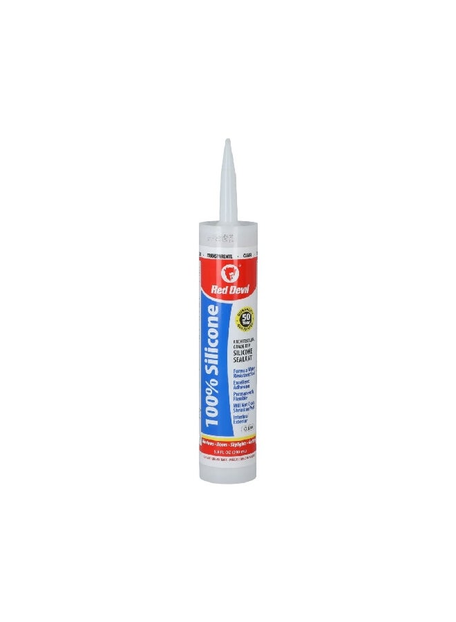 Red Devil Architectural Grade RTV Silicone Sealant Clear 290 ml 0826 - Image 1