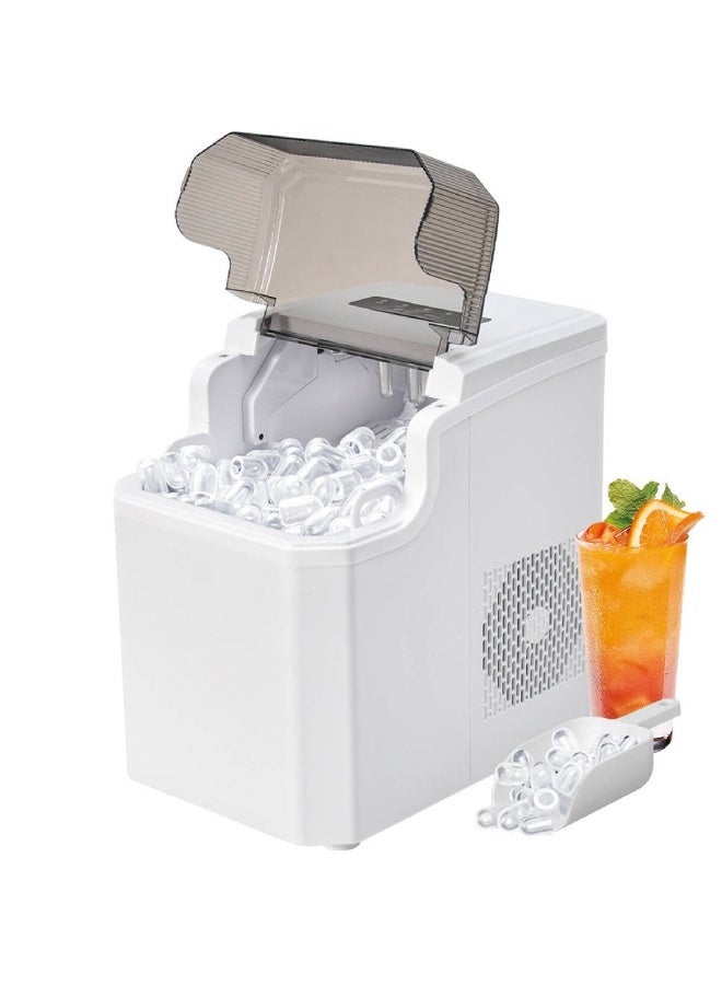 SLIVERS CRIEST 150W Portable Ice Maker Machine, Fast 6–10 Minute Ice Making, 12–15kg Daily Capacity, Automatic Cleaning, Adjustable Bullet Ice Size, 1.5L Water Tank, Compact Countertop Ice Maker for Home, Kitchen, Office and Events