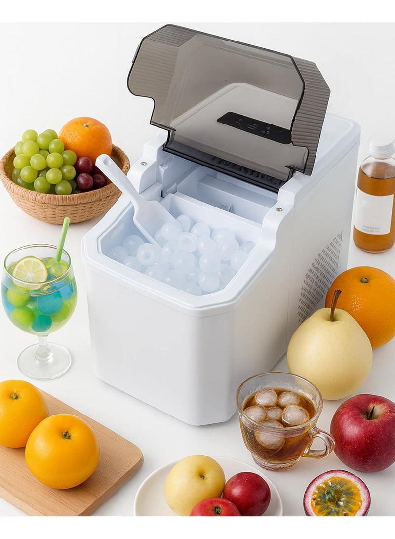 SLIVERS CRIEST 150W Portable Ice Maker Machine, Fast 6–10 Minute Ice Making, 12–15kg Daily Capacity, Automatic Cleaning, Adjustable Bullet Ice Size, 1.5L Water Tank, Compact Countertop Ice Maker for Home, Kitchen, Office and Events - Image 4